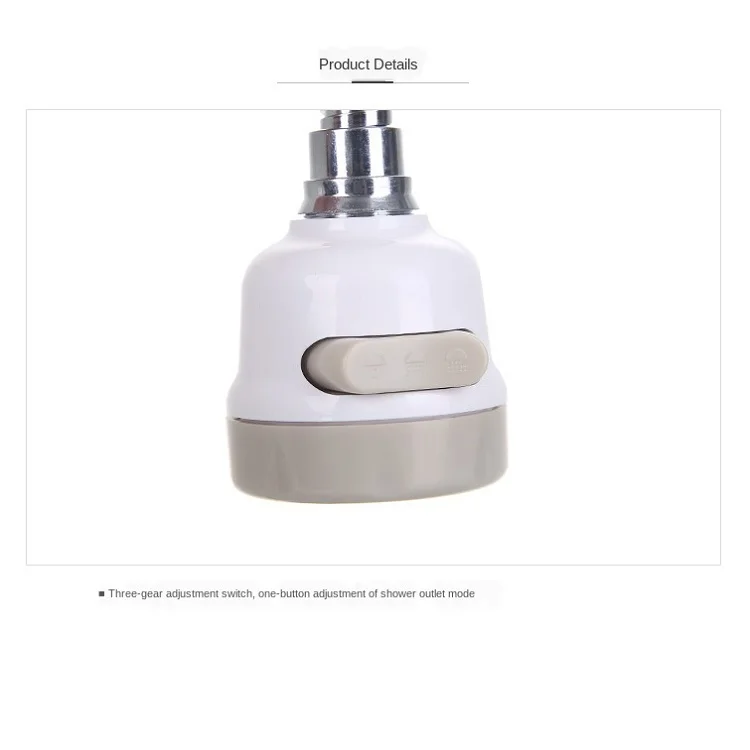 

Kitchen Faucet Three-speed Pressurized Diffuser Rotatable Nozzle Shower Splash-proof Water Saver Household Kitchen Filter
