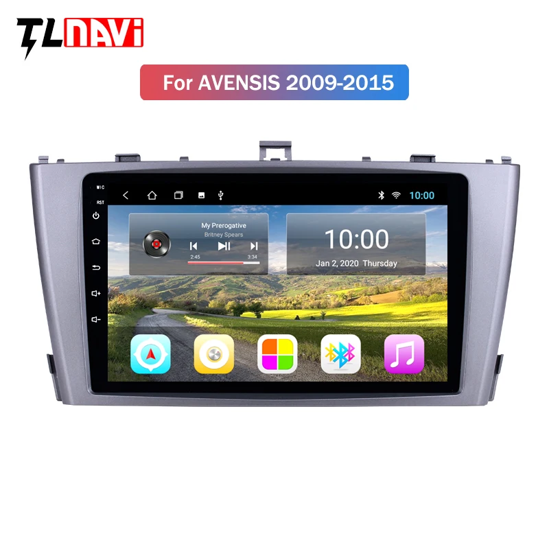 Автомагнитола 2DIN на Android 10 0 2 Гб ОЗУ 9 дюймов gps мультимедийный плеер для Toyota Avensis 2009