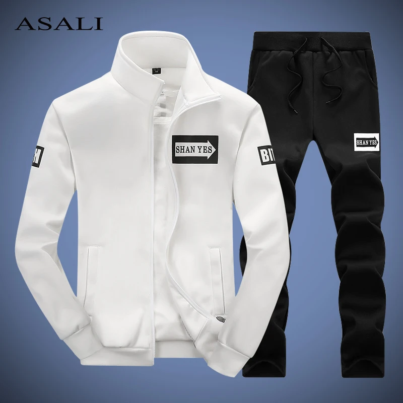 Асали для мужчин спортивный костюм 2020 на осень и весну модный комплект из свитера