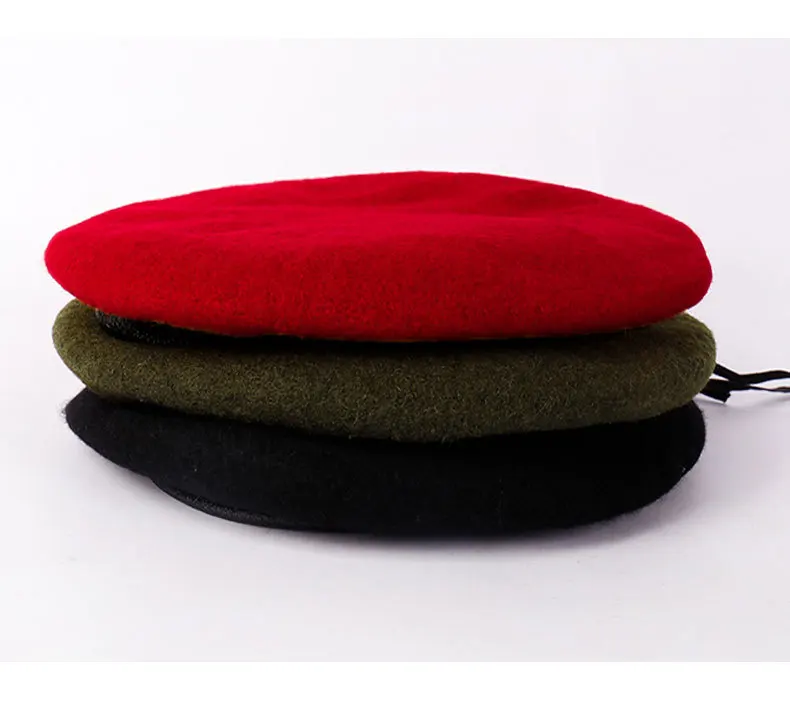 

High Quality Breathable Soldier Training Men Beret Hat Male Wool Ivy Caps Gift