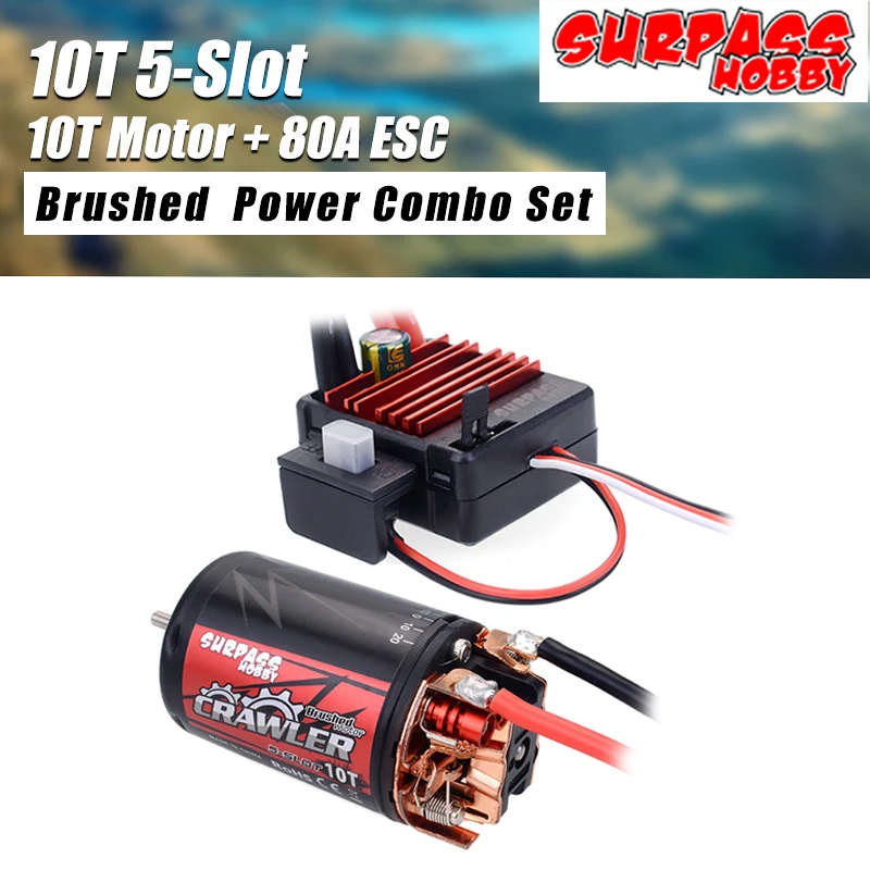 550 10T 12T матовый двигатель водонепроницаемый 5 слот w/ BCD80A ESC для Tamiya Redcat Kyosho TRAXXAS WLtoys