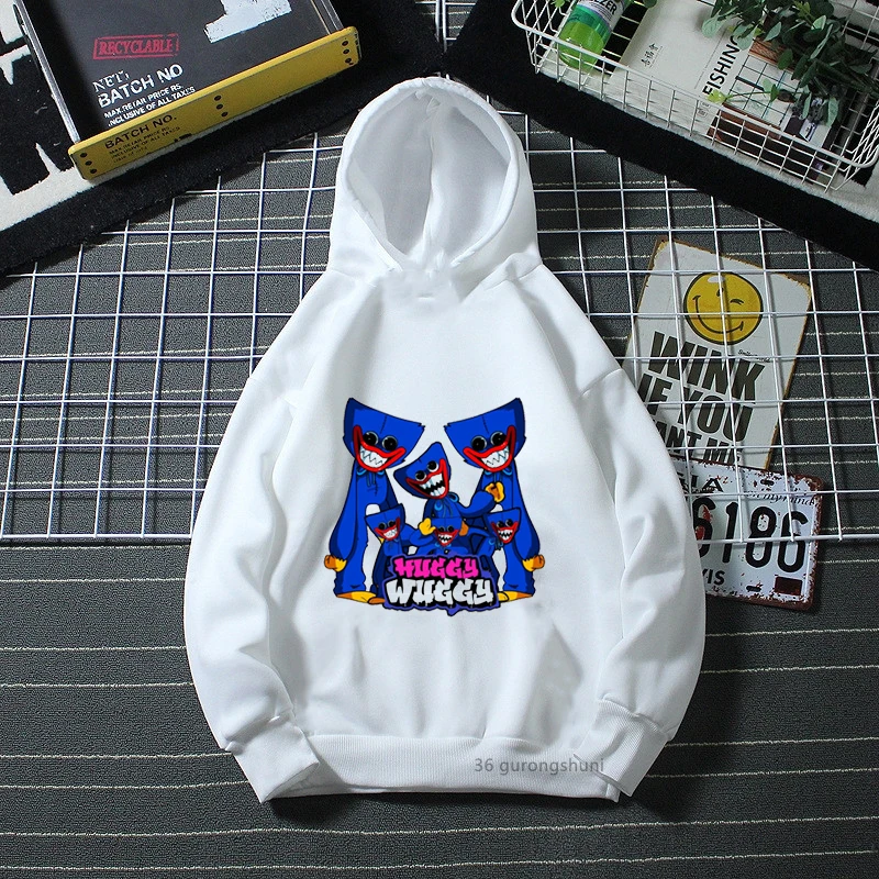 

New Hot Horror Game Lovely Huggy Wuggy Hoodies Poppy Playtime Hoodies Kids Girl Young Boy Hoodies Top Long Sleeve Sweatshirt