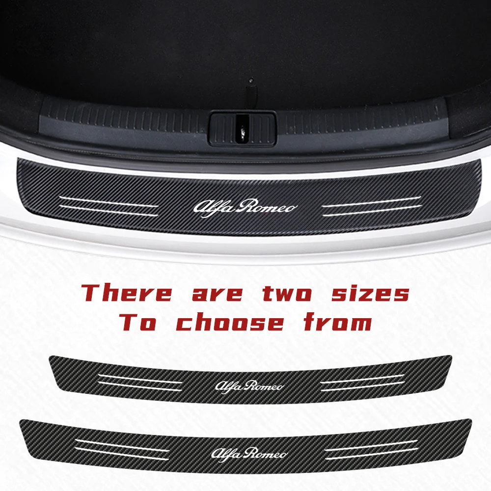 

Car styling Rear Bumper Trunk 3D Carbon Fiber Stickers For Alfa Romeo Giulia Stelvio 159 147 156 Giulietta Duetto GT Accessories
