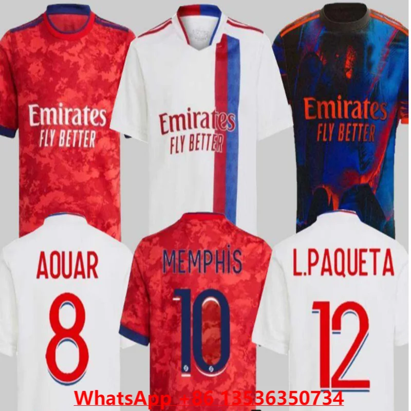 

New 21-22 Lyons MEMPHIS AOUAR DEMBLE BRUNO G. KADEWERE TOKO EKAMBI DUBOIS 21 22 Maillot Lyons