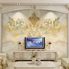 Рельефные настенные 3D-обои в европейском стиле ретро с мраморным узором, фотообои для гостиной, телевизора, дивана, отеля, роскошная Настенная картина, 3D домашний декор