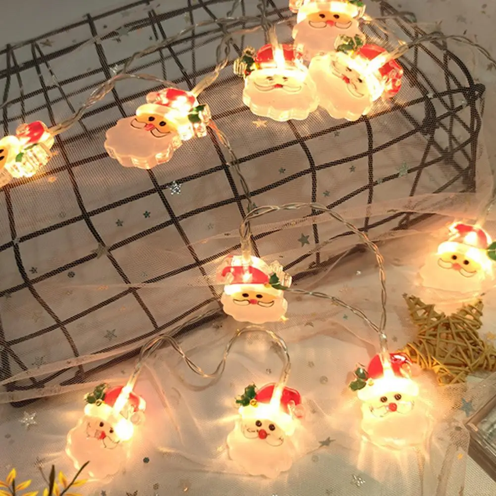 

Reliable High-quality Christmas Fairy Lamp Hanging Ornament Portable Fairy Light Santa Claus Shape for Banquet