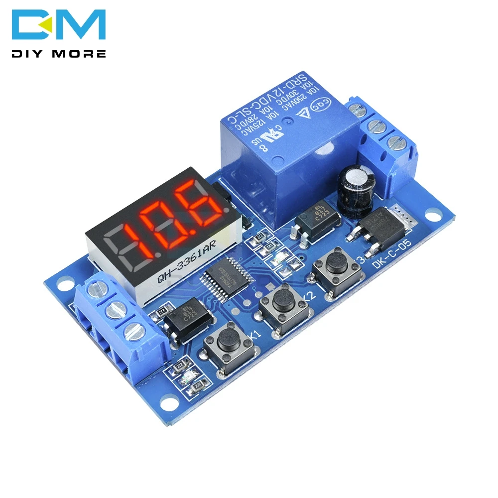 

DC 12V LED Digital Display Home Automation Delay Relay Trigger Time Circuit Timer Control Cycle Adjustable Switch Relay Module