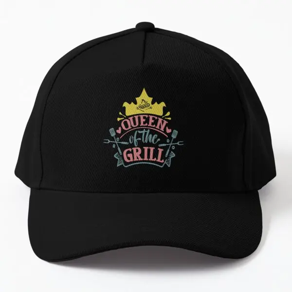 

Queen Of The Grill Baseball Cap Hat Fish Spring Summer Bonnet Snapback Solid Color Black Boys Mens Casquette Outdoor Casual