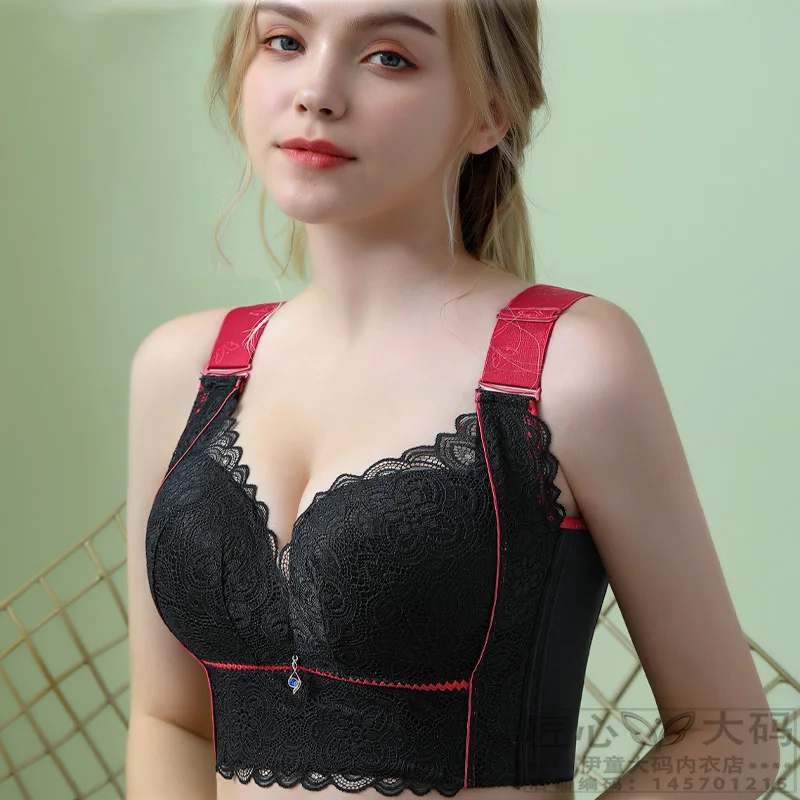 Bra Women Plus Size Lingeire Sexy Lace Underwear Thin Cup Brassiere Femme 34 to 48