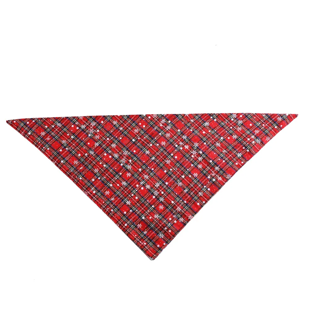 1 Pcs Dog Christmas Dog Scarf Pet Dog Cat Bandana Double Puppy Scarf Washable Bibs Kerchief Pets Christmas Accessories