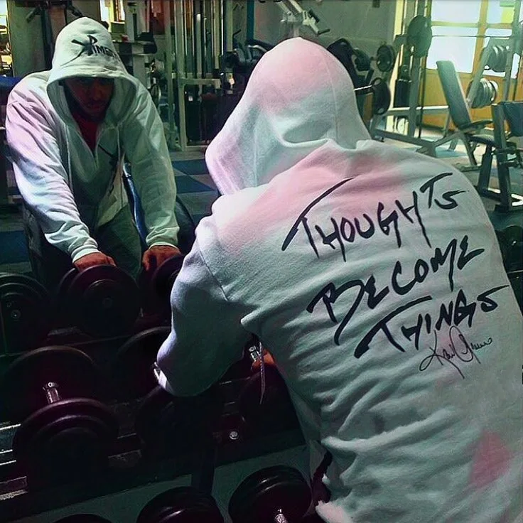 Thin Fitness Black Hooded Sweatshirt Big Pocket Bodybuilding Hoodies Men Gym Sweatshirt For Men Zipper Long Sleeve Hoodies