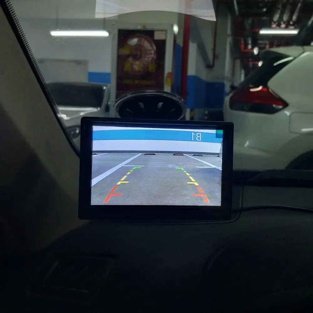 DIYKIT беспроводной " автомобильный монитор заднего вида авто парковка Vedio+ светодиодный ночного видения резервная камера заднего вида автомобиля HD камера заднего вида