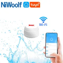 WiFi Water Leakage Sensor Smart Home Alarm flood Alert Overflow Water Detector Compatible With Tuya smart APP
