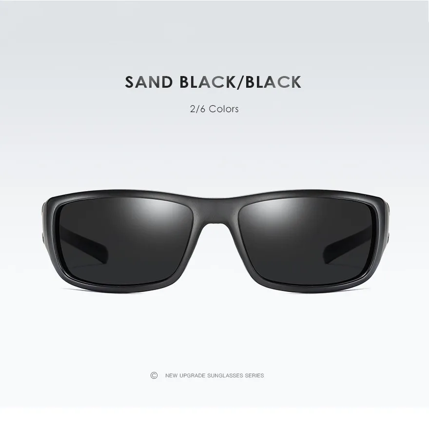 matte black Бренд оптики, Новые поляризованные солнцезащитные очки для мужчин, модные мужские очки, солнечные очки для мужчин, очки для путешествий - Цвет линз: matte black