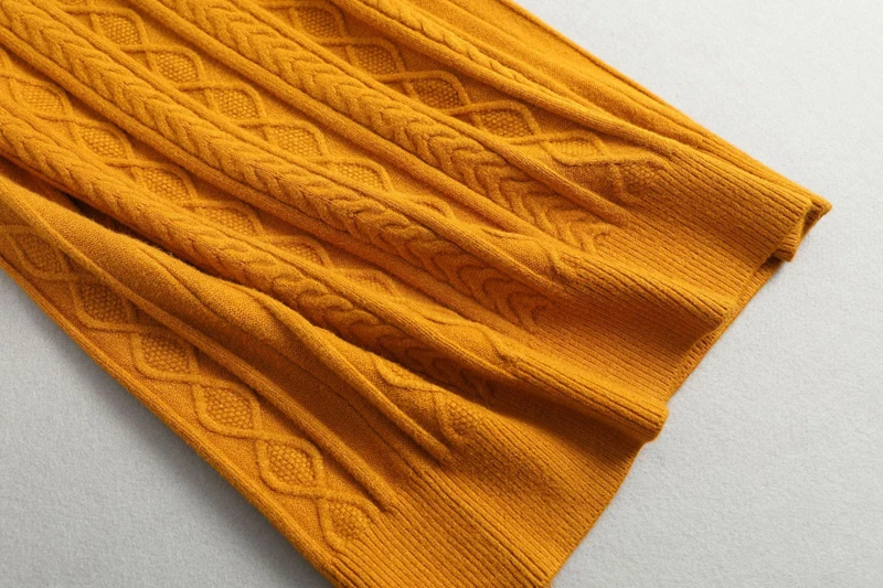 

Vintage Autumn women's Winter wool thickening knit Dress sleeveless Casual Jacquard Knitted Sweater Dresses 2020