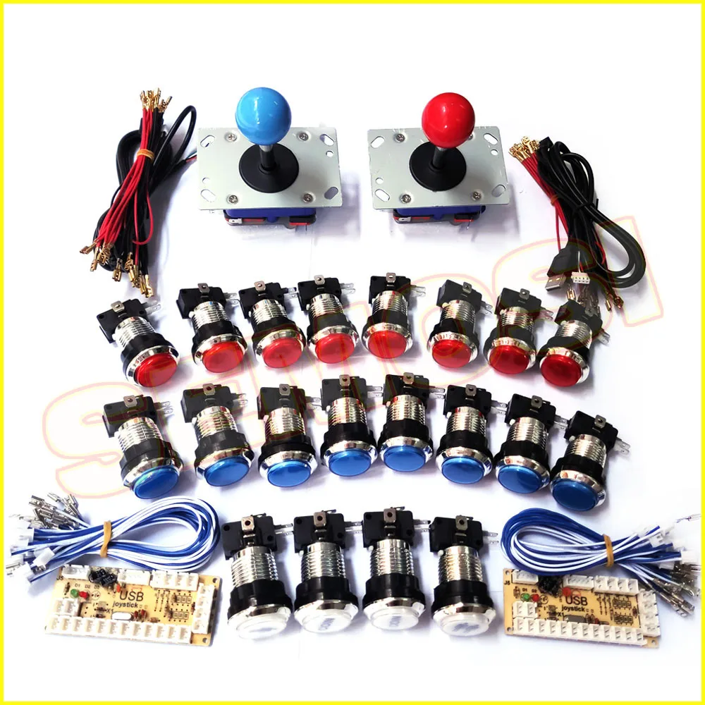 Набор для управления аркадными играми сделай сам 2 игрока игровой джойстик с