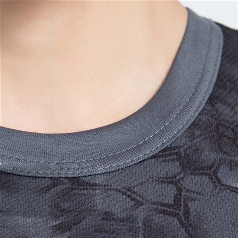 

Camouflage Quick Dry Breathable Compression T-Shirt Tights Army Tactical T-shirt Mens Shirt Fitness Summer Body bulding