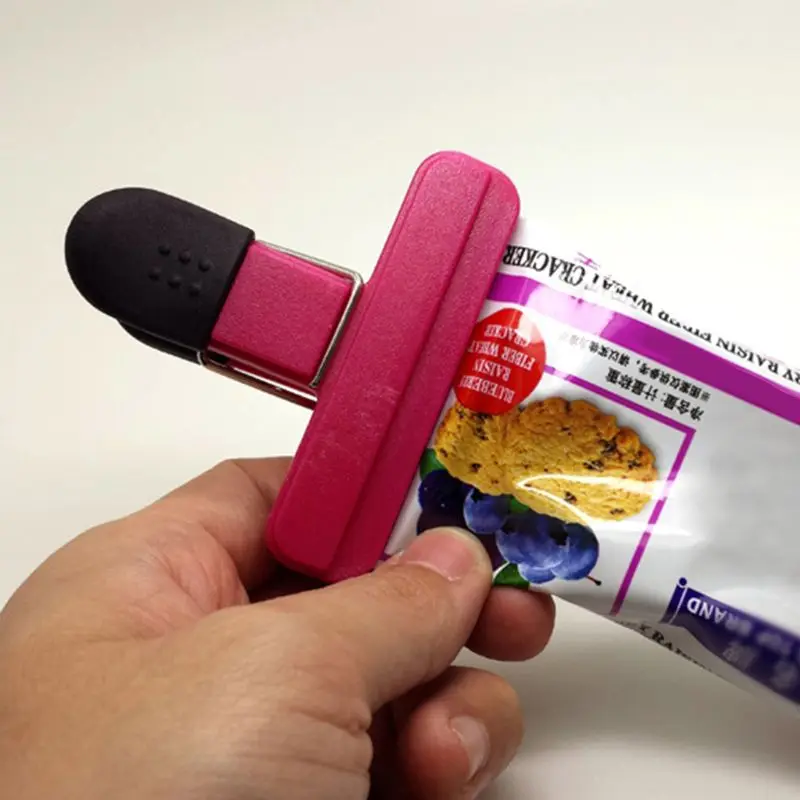 

2021 New 2/3pcs Large Chip Bag Clips Food Clip Plastic Heavy Duty Air Tight Sealing Grip For Coffee Potato Food Bags