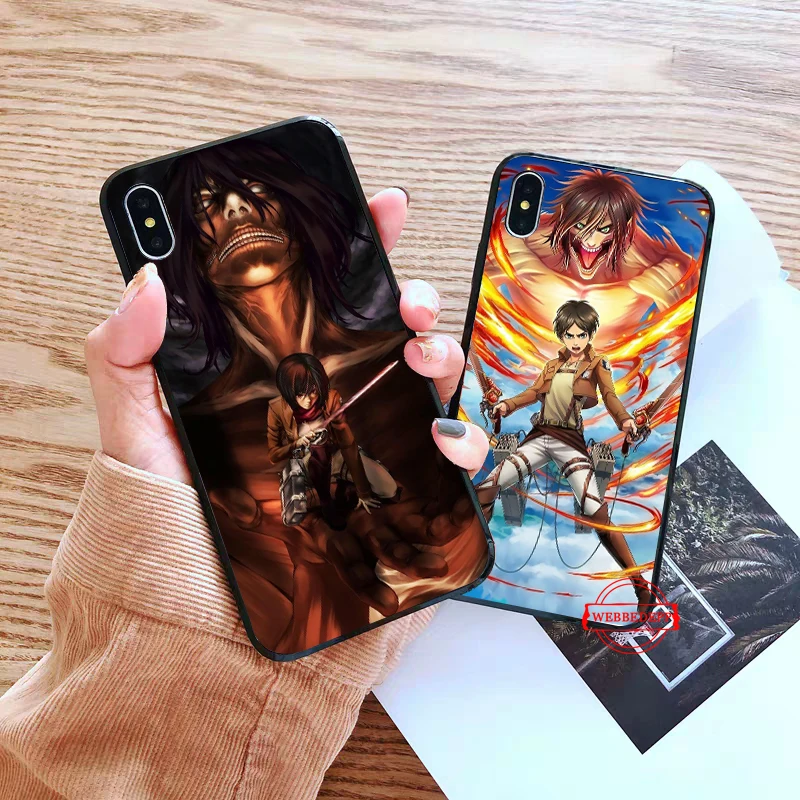 

Eren Yeager Shingeki Silicone soft Case for iPhone 5 SE 5S 6 6S Plus 7 8 11 Pro X XS Max XR