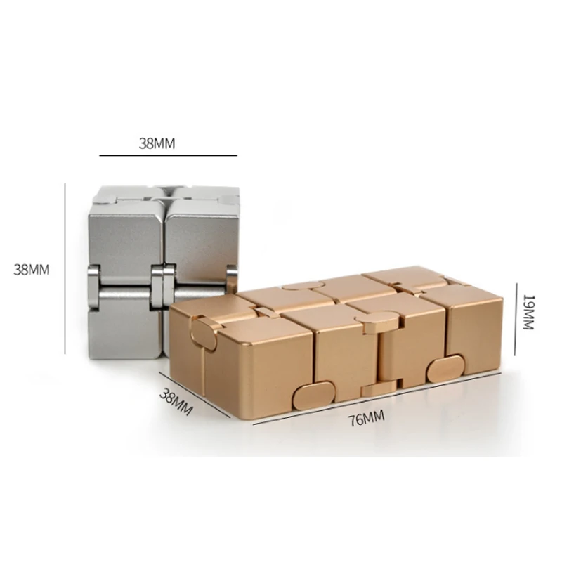 

1Pcs Novelty Decompression Toy Alloy Fidget Infinity cube Creative blind box stress Reliever Autism Toys relax toy for adults