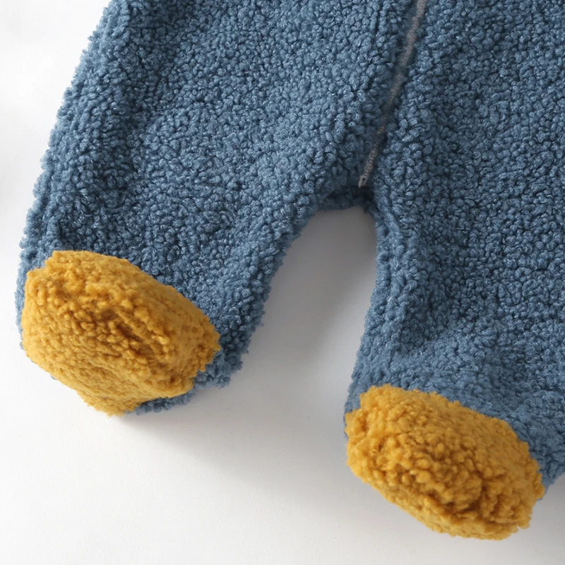 Одежда для новорожденных Осенний комбинезон верхняя одежда из мягкого флиса