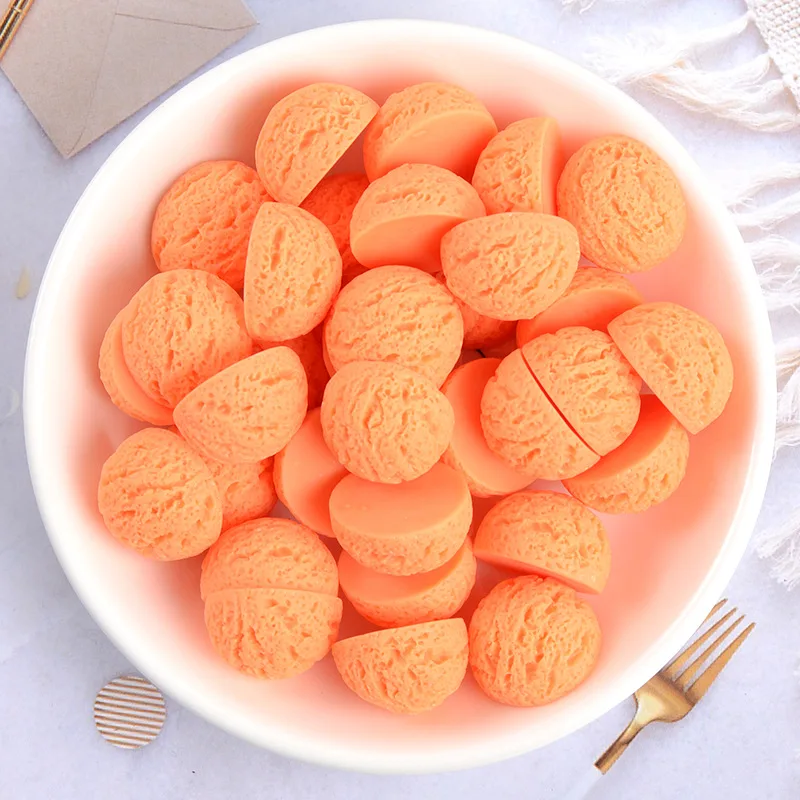 1 шт./лот Смола плоская задняя оранжевая Скоба мороженого 19 мм Кабошоны