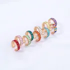 Новые небольшие серьги-Клипсы из сплава с кристаллами для женщин разноцветные стразы ювелирные изделия очаровательные подарки для свадебной вечеринки