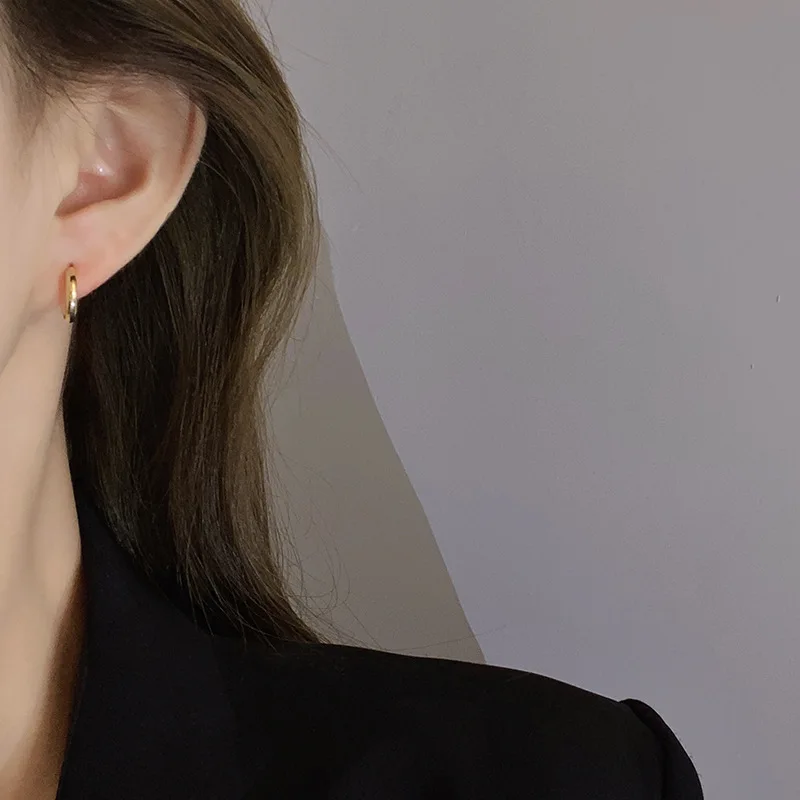 

3pc/Set Earrings For Women 925 Sterling Silver Fashion Circular C-shape Stud Earrings Fine Jewelry Wedding Jewelry Party Gift