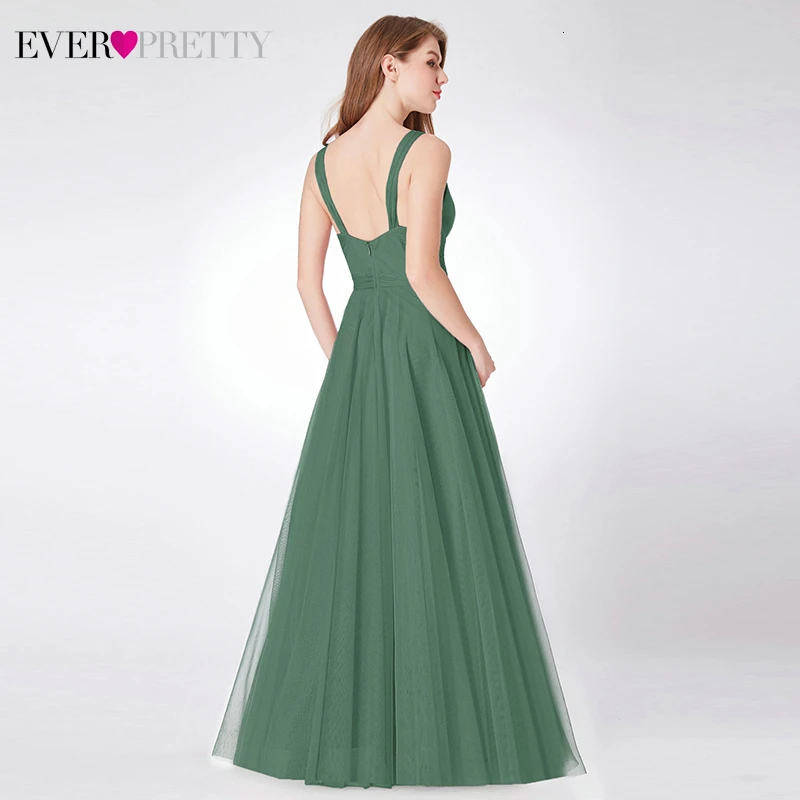Длинные вечерние платья Ever Pretty EP07303OD новые модные сексуальные тюлевые свадебные вечерние платья трапециевидной формы с v-образным вырезом