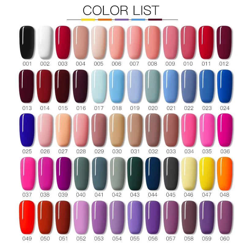 Гель лак для ногтей однотонный 5 мл 176 цветов|Гель ногтей| |