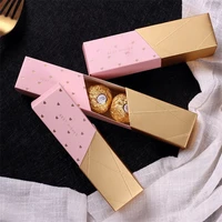 lipstick shape high quality paper chocolates candy boxes for birthday party event supplies