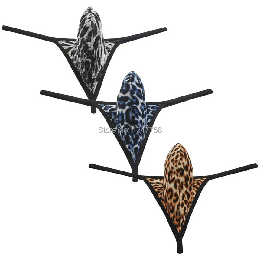 

Сексуальное мужское нижнее белье с леопардовым принтом, стринги с мягким мешочком, нижнее белье для мужчин