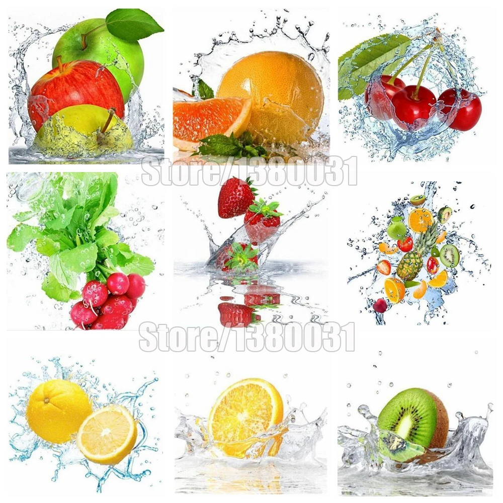 Алмазная 5D картина сделай сам вышитая мозаика с изображением фруктов пейзажа для