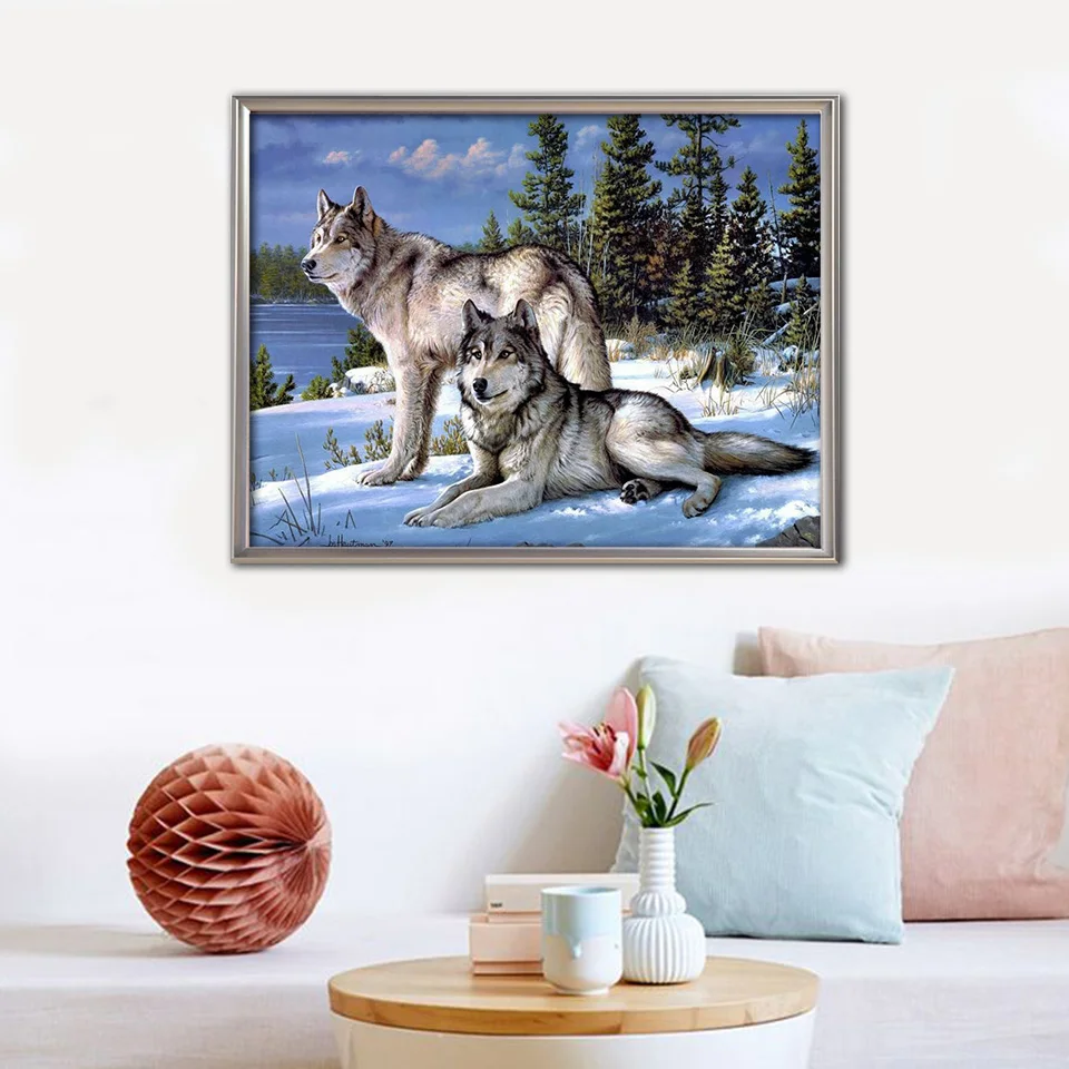 EverShine алмазная вышивка картины стразами полная выкладкп волк мозаика крестом