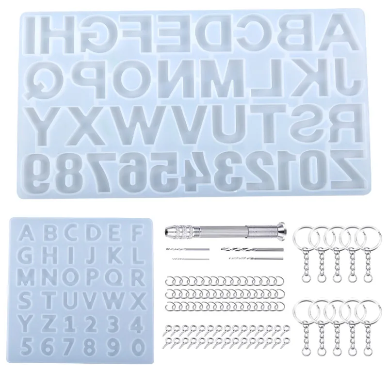 

1set Letter Resin Molds Backward Alphabet Silicone Mold for Making Resin Keychains Pendant Jewelry Epoxy Resin Crafts