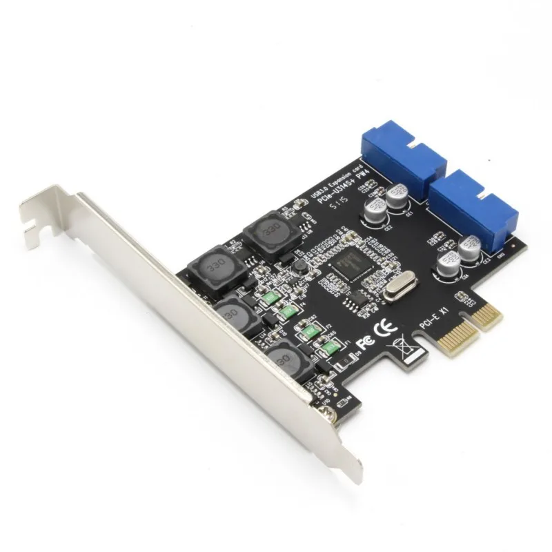 PCI Express чтобы двойной 19pin 20-контактный разъем USB 3 0 карты 5 Гбит/с высокая Скорость
