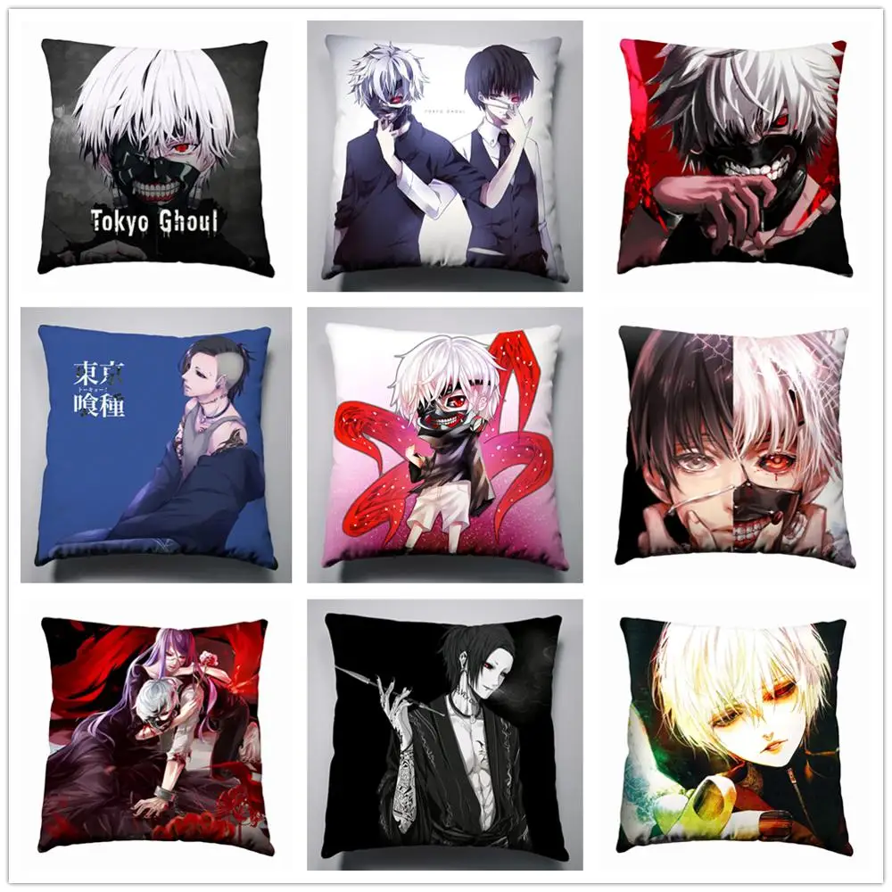 Аниме Манга одежда с надписью Tokyo Ghoul шелковая наволочка чехол для подушки