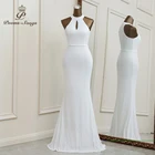 Женское вечернее платье, белое платье для подружки невесты, элегантное платье для невесты