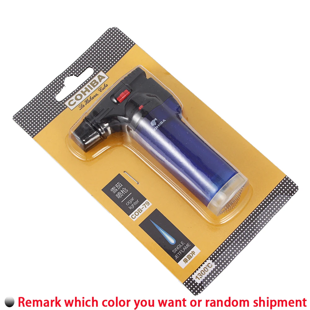 COHIBA фонарь зажигалка газовая для сигар ветрозащитная 1 с пламенем Cakmak