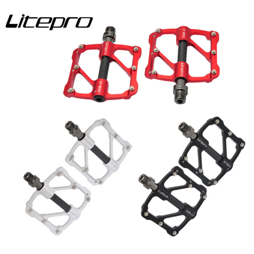 Litepro Carbon Fiber Pedals Non-slip 3 Sealed Bearing Folding Bicycle Pedals