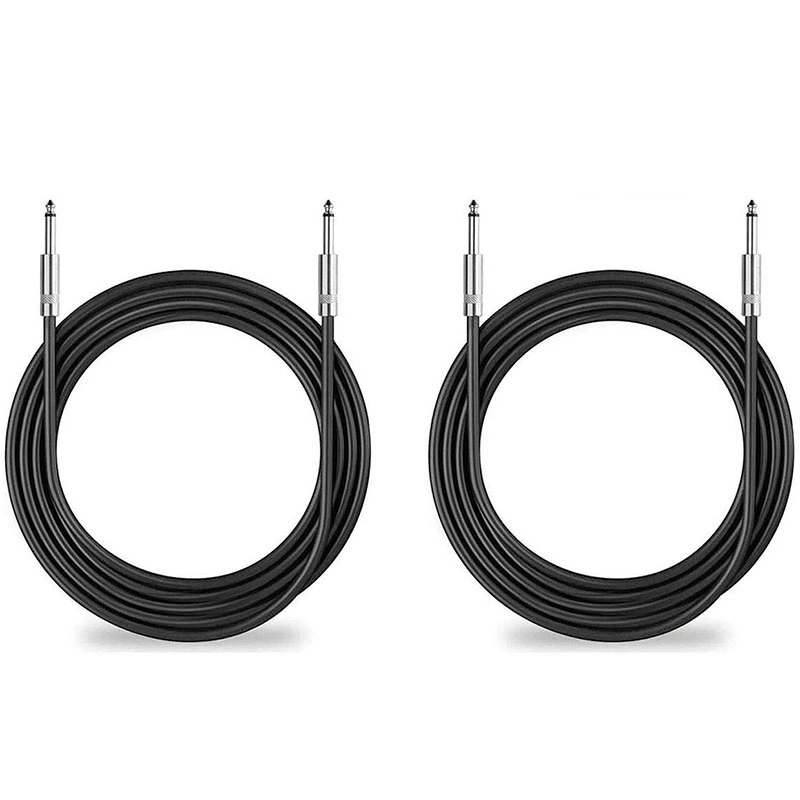 2 шт/наб 50 ФТ 1/4 дюймов до Динамик кабели 12 AWG коммутационных шнуров 6 35 мм