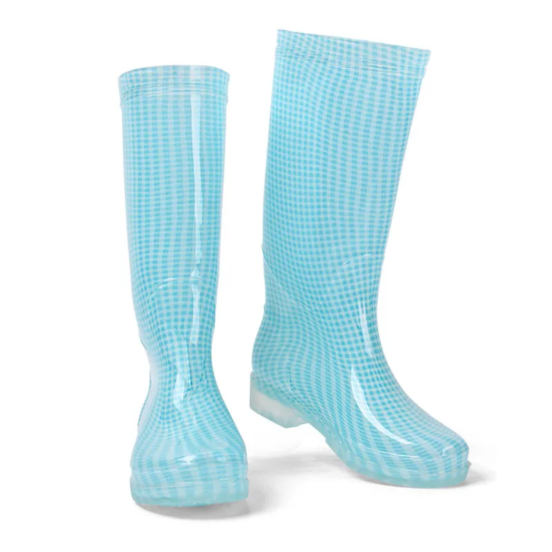 

Punk Style Zipper Rain Boots Women's Pure Color Rain Boots Outdoor Rubber Water shoes For Female 36-41 Plus size