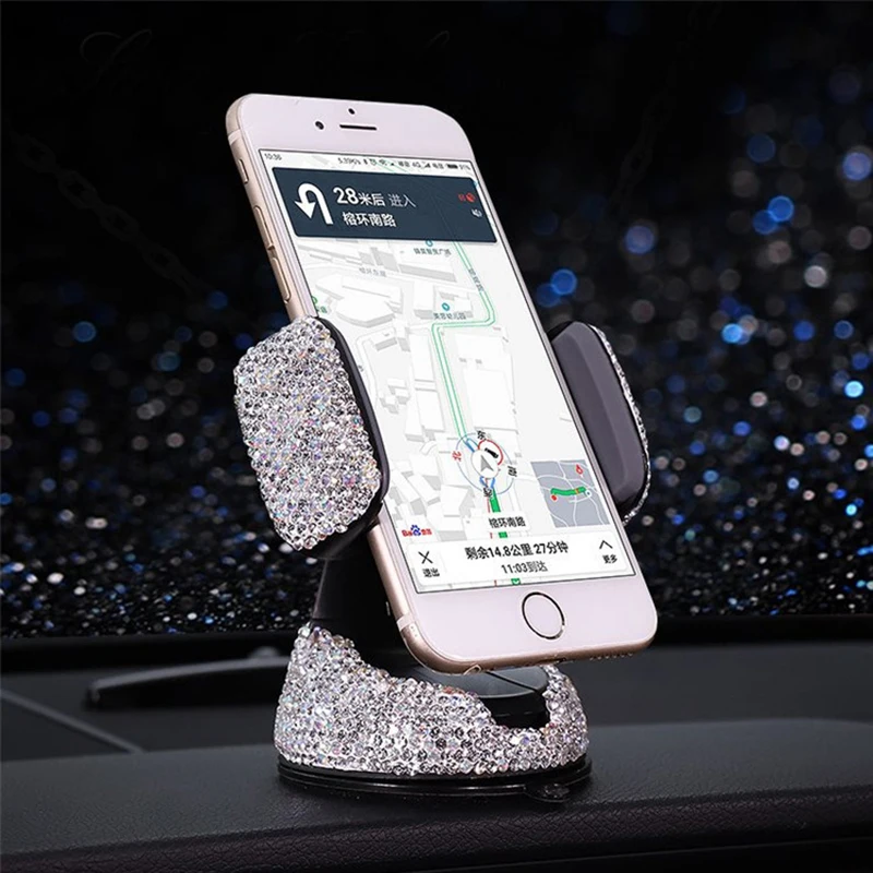 Автомобильный держатель для телефона со стразами Iphone смартфонов подставка на