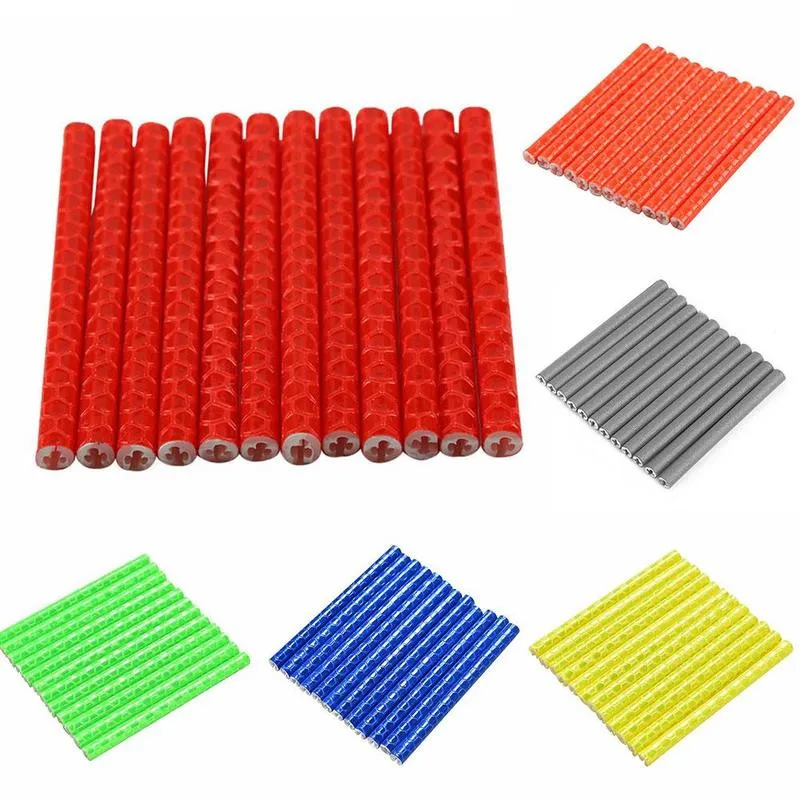 

12pcs Fashion 6 colors Sports Outdoor Motorcycle Bike Reflective ABS Safety Bicycle Reflective Spokes Accessories Personalise