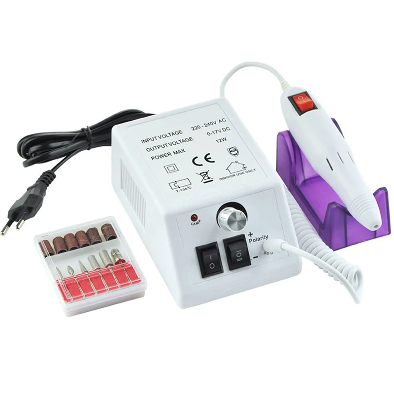 Шлифовальная машинка для маникюра инструмент полировки ногтей красная коробка