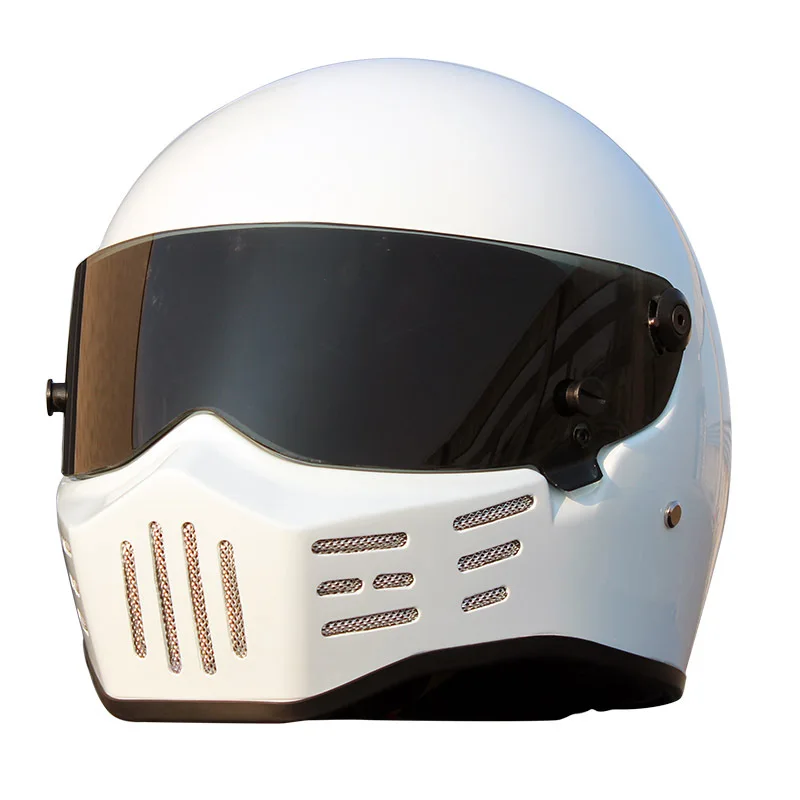 white-black lens XS Новое поступление мотоциклетный шлем для Симпсона из углеродного волокна персонализированный квадроцикл гоночный полный шлем F1 автомобиль Capacete Casco - Цвет: white-black lens
