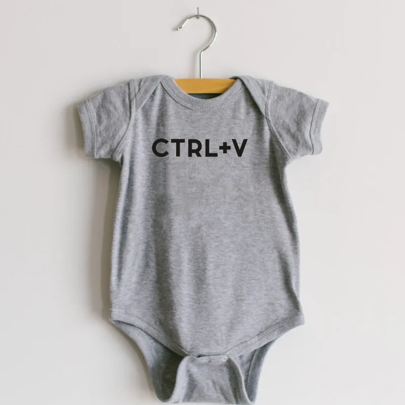 Сочетающаяся Футболка с принтом Ctrl+ C и Ctrl+ V для папы, Детский боди, идеальный подарок на день отца, семейная одежда