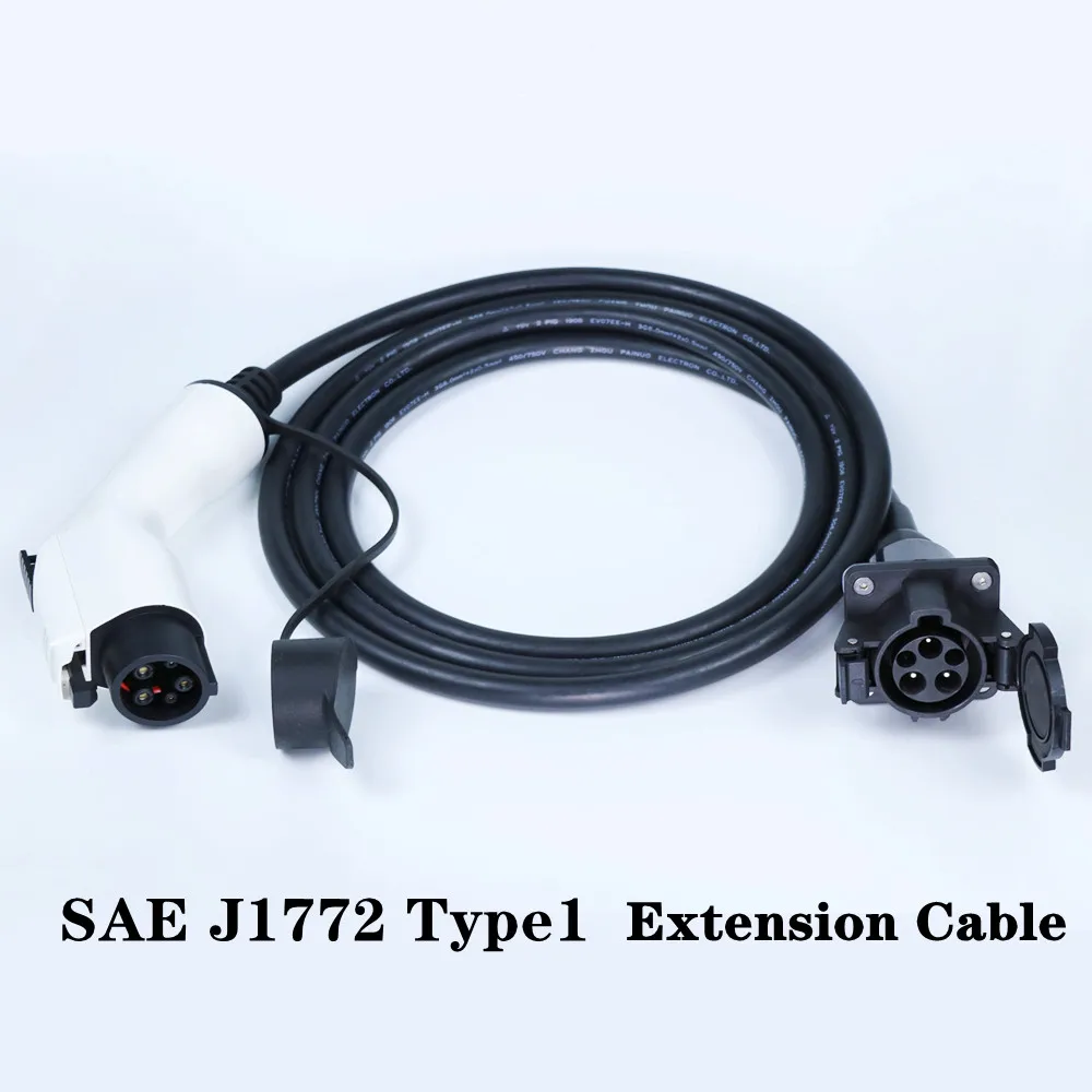 

16A 32A Type 1 SAE J1772 Charging Extension Cable Cord Evse TUV Electric Car Vehicle Connector For Charging Station EV Charger