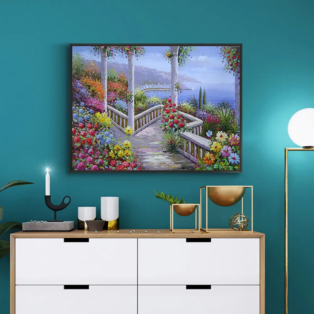 Cross stitch kits Embroidery needlework sets with printed pattern 11CT-canvas for Home Decor Painting Landscape Full NCKS095 | Дом и сад