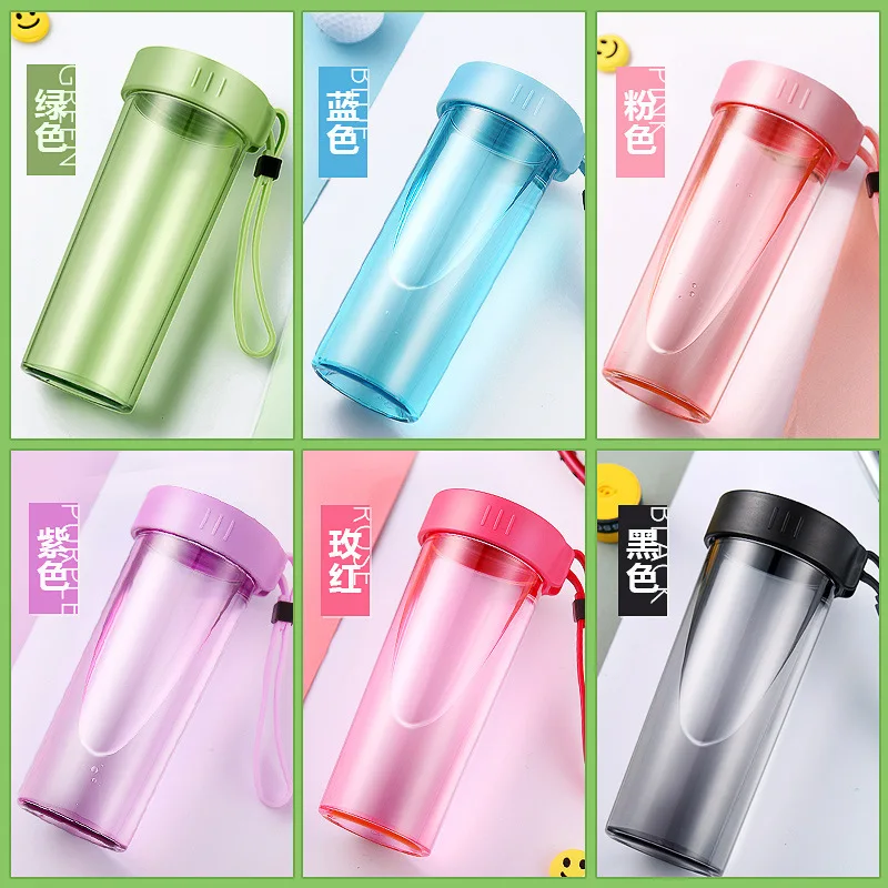 

Plastic Kawaii Summer Transparent Water Bottles Sport Drinking Portable Botellas De Plastico Sports Entertainment EC50SH